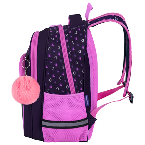 Рюкзак BRAUBERG PROFI, 2 отделения, с брелком, "Lonely cat", 36х27х19 см, 274415 - фото 3