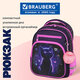 Рюкзак BRAUBERG PROFI, 2 отделения, с брелком, "Одинокий котик", 36х27х19 см, 274415