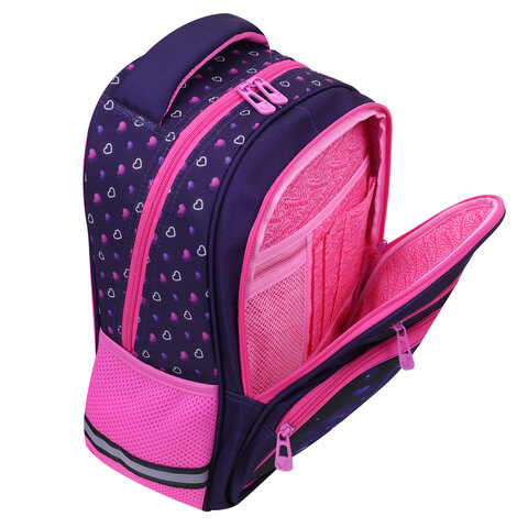 Рюкзак BRAUBERG PROFI, 2 отделения, с брелком, "Lonely cat", 36х27х19 см, 274415 - фото 7