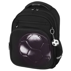 Рюкзак BRAUBERG PROFI, 2 отделения, с брелком, "Leather ball", 3D-панель, 36х27х19 см, 274416