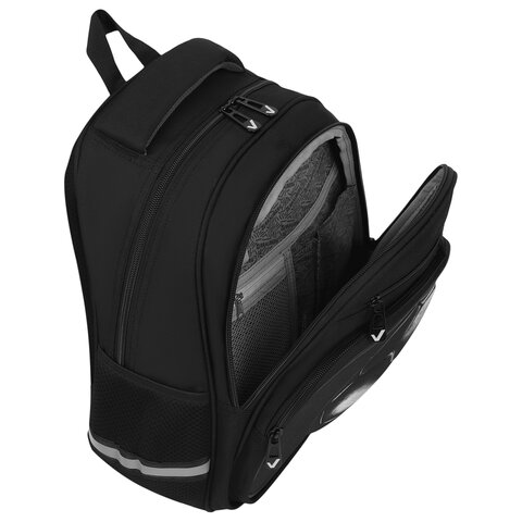 Рюкзак BRAUBERG PROFI, 2 отделения, с брелком, "Leather ball", 3D-панель, 36х27х19 см, 274416 - фото 7