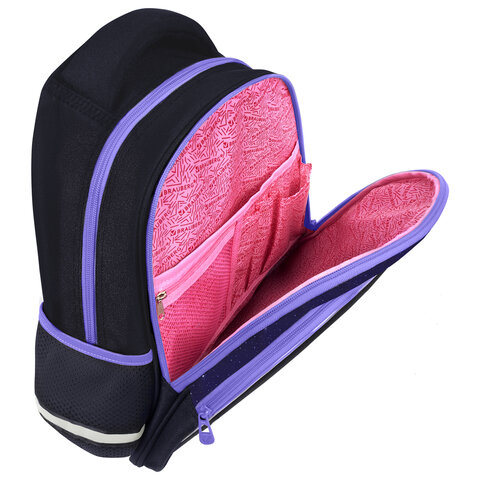 Рюкзак BRAUBERG OPTIMA, 2 отделения, с брелком, "Glowing kitten", 36х27х18 см, 274417 - фото 6