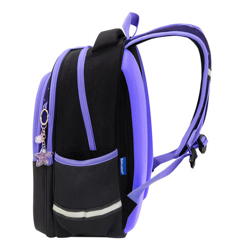 Рюкзак BRAUBERG OPTIMA, 2 отделения, с брелком, "Glowing kitten", 36х27х18 см, 274417 - фото 3