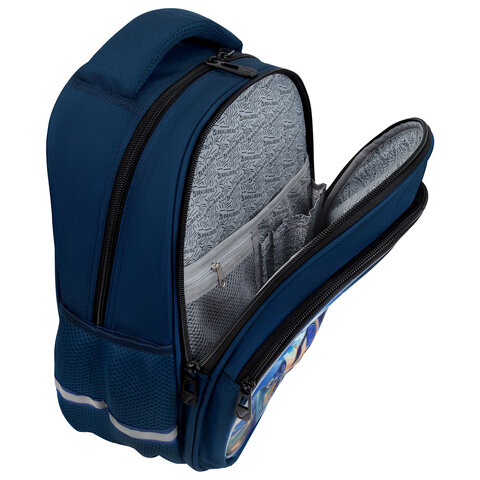 Рюкзак BRAUBERG OPTIMA, 2 отделения, с брелком, "Galactic car", 3D-панель, 36х27х18 см, 274418 - фото 7