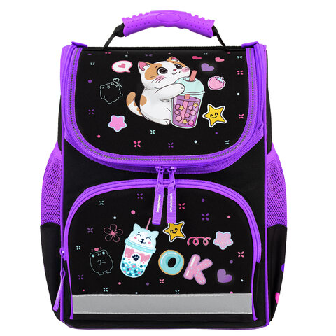 Ранец ПИФАГОР BASIC, 1 отделение, 3 кармана, эргономичная спинка, "Cheers", 35х28х18 см, 274420 - фото 2