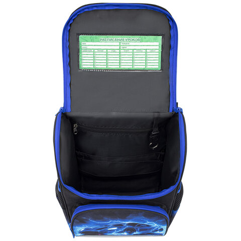 Ранец ПИФАГОР BASIC, 1 отделение, 3 кармана, эргономичная спинка, "Lightning car", 35х28х18 см, 274422 - фото 7