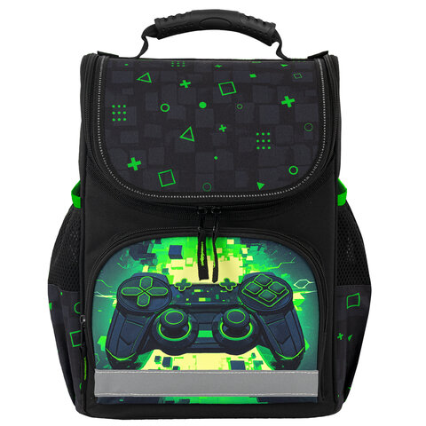 Ранец ПИФАГОР BASIC, 1 отделение, 3 кармана, эргономичная спинка, "Let's start", 35х28х18 см, 274423 - фото 2