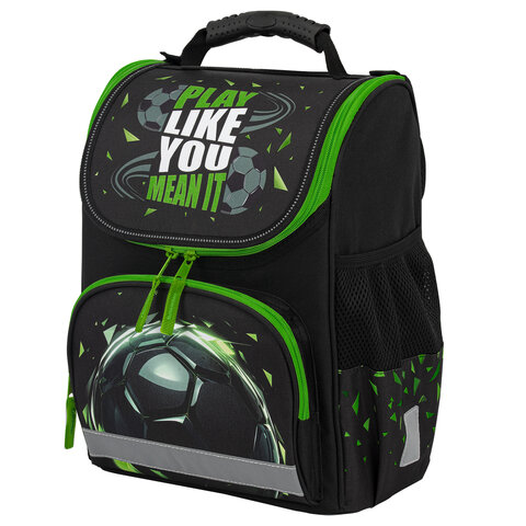 Ранец ПИФАГОР BASIC, 1 отделение, 3 кармана, эргономичная спинка, "Easy play", 35х28х18 см, 274424