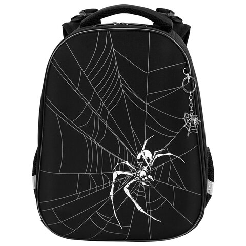 Ранец BRAUBERG SHINY, 2 отделения, с брелком, "Spider attack", СВЕТЯЩИЙСЯ РИСУНОК, 38х28х14 см, 274425 - фото 2