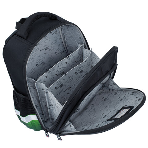 Ранец BRAUBERG KIDS STANDARD, 2 отделения, "Green city", 36х28х14 см, 274428 - фото 6