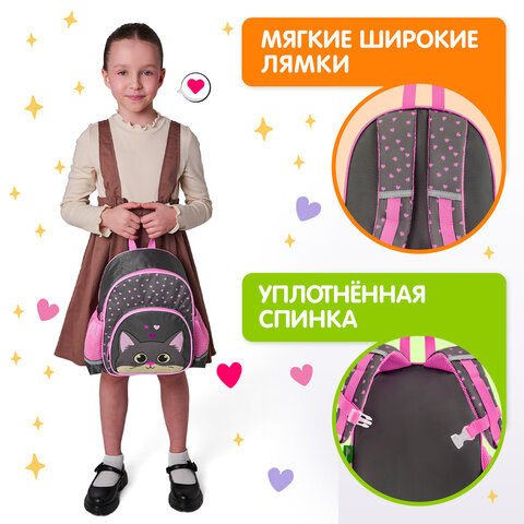 Рюкзак BRAUBERG KIDS PLAY детский, 1 отделение, 3 кармана, Be me, 29х23х12 см, 274429