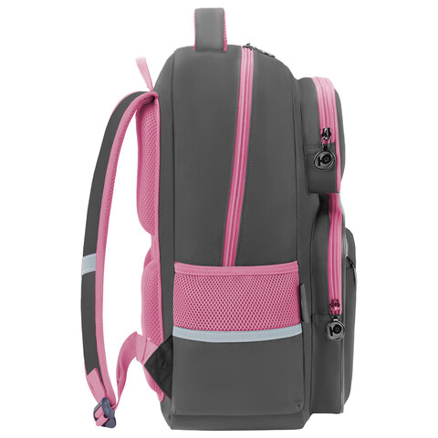 Рюкзак ЮНЛАНДИЯ COMPLETE с пеналом в комплекте, эрго-спинка, "Wonder cat", 42х29х14 см, 274431 - фото 3