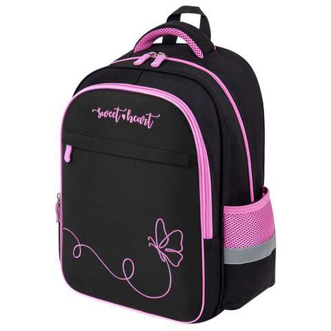 Рюкзак BRAUBERG FAVOUR, 2 отделения, 3 кармана, "Soaring butterfly", вышивка, 40х29х15 см, 274433