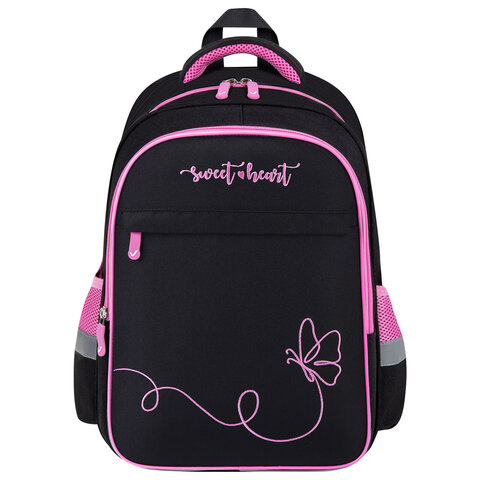 Рюкзак BRAUBERG FAVOUR, 2 отделения, 3 кармана, "Soaring butterfly", вышивка, 40х29х15 см, 274433 - фото 2