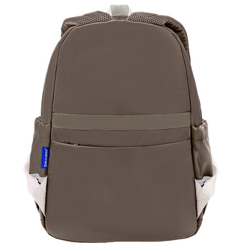 Рюкзак BRAUBERG PASTEL с термонашивками в комплекте, "Catch up", коричневый, 40х29х14 см, 274435 - фото 5