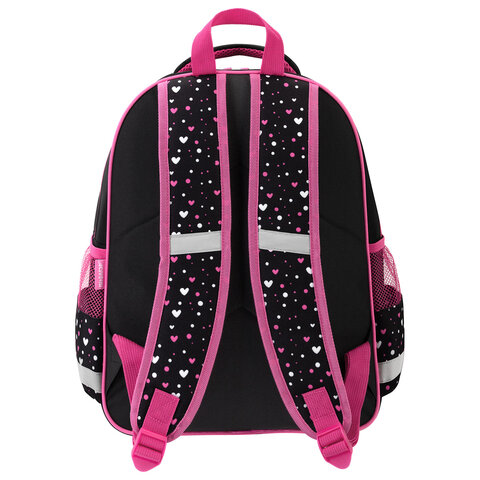 Рюкзак ПИФАГОР SCHOOL, 1 отделение, 3 кармана, "Tic-tac-love", 38x28х14 см, 274438 - фото 4