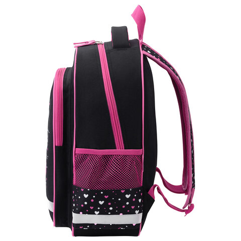 Рюкзак ПИФАГОР SCHOOL, 1 отделение, 3 кармана, "Tic-tac-love", 38x28х14 см, 274438 - фото 3