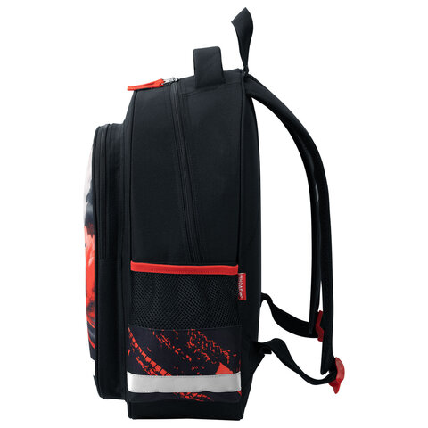 Рюкзак ПИФАГОР SCHOOL, 1 отделение, 3 кармана, "Revving car", 38x28х14 см, 274439 - фото 3