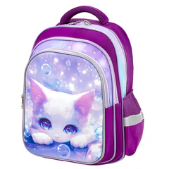 Рюкзак SNOOBAG (СНУБЭГ) FLOSSY, 2 отделения, 3 кармана, "Мечтатель", объемный дизайн, 40х28х18 см, 274441