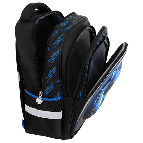 Рюкзак SNOOBAG (СНУБЭГ) FLOSSY, 2 отделения, 3 кармана, "Striped car", 3D-панель, 40х28х18 см, 274442 - фото 7