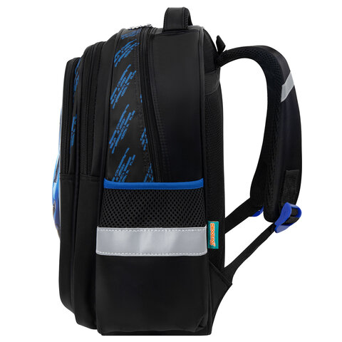 Рюкзак SNOOBAG (СНУБЭГ) FLOSSY, 2 отделения, 3 кармана, "Striped car", 3D-панель, 40х28х18 см, 274442 - фото 3