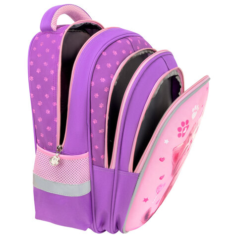 Рюкзак SNOOBAG (СНУБЭГ) MIND с пеналом в комплекте, 2 отделения, "Teasing kitty", 40х28х18 см, 274443 - фото 7