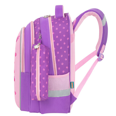 Рюкзак SNOOBAG (СНУБЭГ) MIND с пеналом в комплекте, 2 отделения, "Teasing kitty", 40х28х18 см, 274443 - фото 5