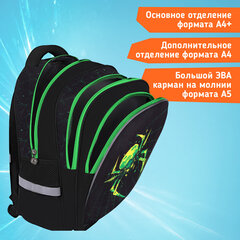 Рюкзак SNOOBAG (СНУБЭГ) MIND с пеналом в комплекте, 2 отделения, "Неоновый паук", 40х28х18 см, 274444