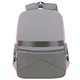 Рюкзак SNOOBAG (СНУБЭГ) PROACTIVE с кошельком, 2 отделения, "Улыбка", серо-розовый, 40х29х17 см, 274445