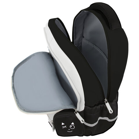 Рюкзак SNOOBAG (СНУБЭГ) PROACTIVE с кошельком, 2 отделения, Wink, черно-бежевый, 40х29х17 см, 274447 - фото 6