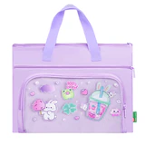 Папка на молнии с ручками BRAUBERG KIDS, ПВХ-карман, 27x35 см, "Ягодный коктейль", 274474