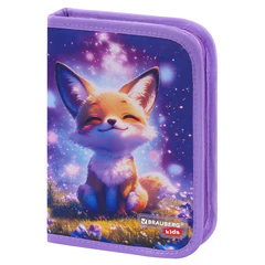 Пенал BRAUBERG KIDS, 1 отделение, 2 откидные планки, 21х14 см, "Лисичкин дзен", 274544