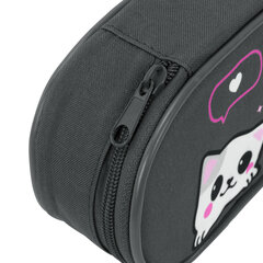 Пенал-футляр BRAUBERG, 1 отделение, органайзер, полиэстер, 22x9х5 см, "Кошачья жизнь", 274585