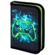 Пенал BRAUBERG, 1 отделение, 1 откидная планка, полиэстер, 21х14 см, "Neon gamepad", 274596