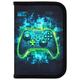Пенал BRAUBERG, 1 отделение, 1 откидная планка, полиэстер, 21х14 см, "Neon gamepad", 274596