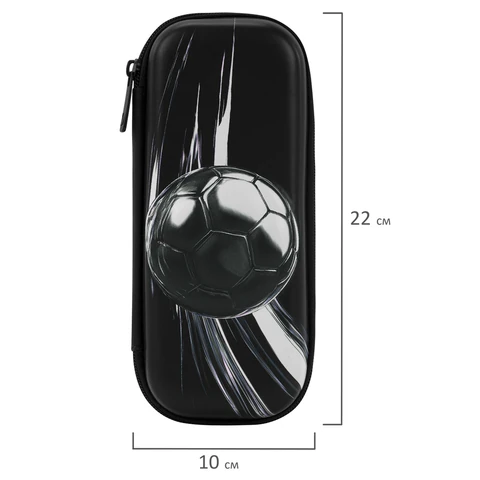 Пенал BRAUBERG, 1 отделение, 1 откидная планка, EVA, 22х10х5 см, "Metal ball", 274606 - фото 7