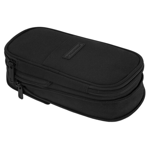 Пенал-трансформер BRAUBERG, полиэстер, 22х10х3 см, "Black", 274609 - фото 8