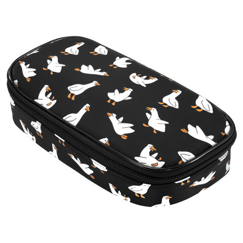 Пенал-косметичка BRAUBERG, 1 отделение, органайзер, полиэстер, 22х11,5x6 см, "Сrazy geese", 274614