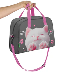 Сумка для занятий BRAUBERG KIDS с ручками, с плечевым ремнем, подкладка, 35&times;25&times;15 см, &laquo;Кот-мурлыка&raquo;, 274629