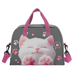Сумка для занятий BRAUBERG KIDS с ручками, с плечевым ремнем, подкладка, 35&times;25&times;15 см, &laquo;Кот-мурлыка&raquo;, 274629