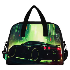 Сумка для занятий BRAUBERG KIDS с ручками, с плечевым ремнем, подкладка, 35&times;25&times;15 см, &laquo;Зеленый город&raquo;, 274630