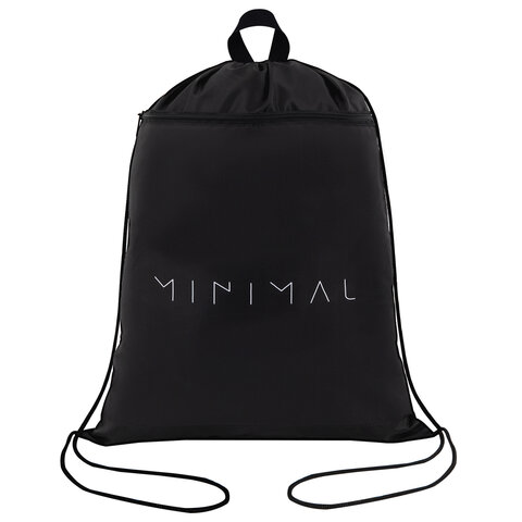 Мешок для обуви BRAUBERG, с петлёй, карман на молнии, 47х37 см, "Minimal", 274636