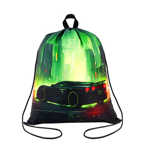 Мешок для обуви BRAUBERG KIDS, с петлей, 42х34 см, "Green city", 274642