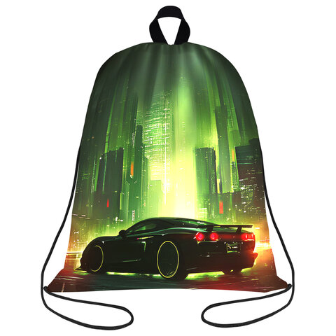 Мешок для обуви BRAUBERG KIDS, с петлей, 42х34 см, "Green city", 274642