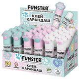 Клей-карандаш 9 г, кросс-серия "КОШАЧЬИ ЛАПКИ", фигурный колпачок, ассорти, FUNSTER (ФАНСТЕР), 274660