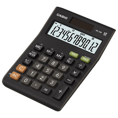 ����������� ���������� CASIO MS-20UC-BK-W-EC (15�10,5�2,3 ��), 12 ��������, ������� ������� �����