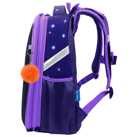 Ранец BRAUBERG UP, 2 отделения, с брелоком, "Bright fox", 36х28х15 см, 274665 - фото 3