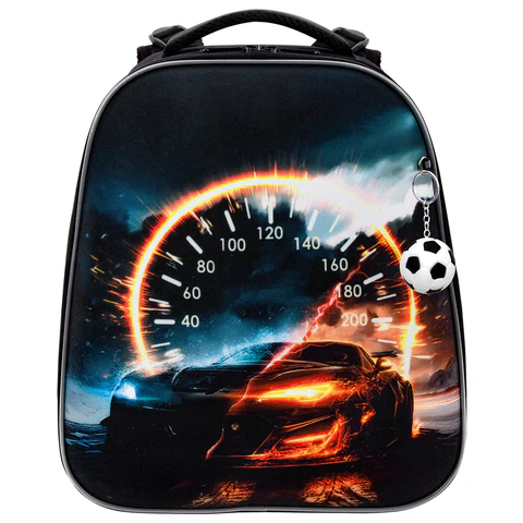 Ранец BRAUBERG UP, 2 отделения, с брелоком, "Speedometer", 36х28х15 см, 274666 - фото 2