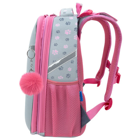 Ранец BRAUBERG UP, 2 отделения, с брелоком, "Милые коты", 36х28х15 см, 274667 - фото 3