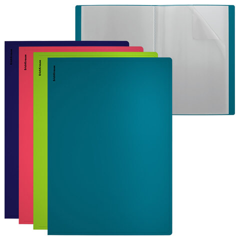 Папка 20 вкладышей ERICH KRAUSE "Soft Reef", A4, ассорти, 0,6 мм, 62962